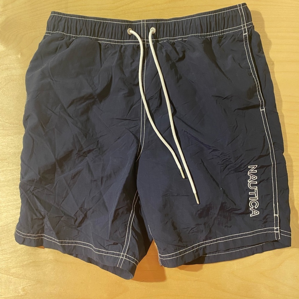 Nautica Men's Dark Blue Swim Trunks Medium (PU)